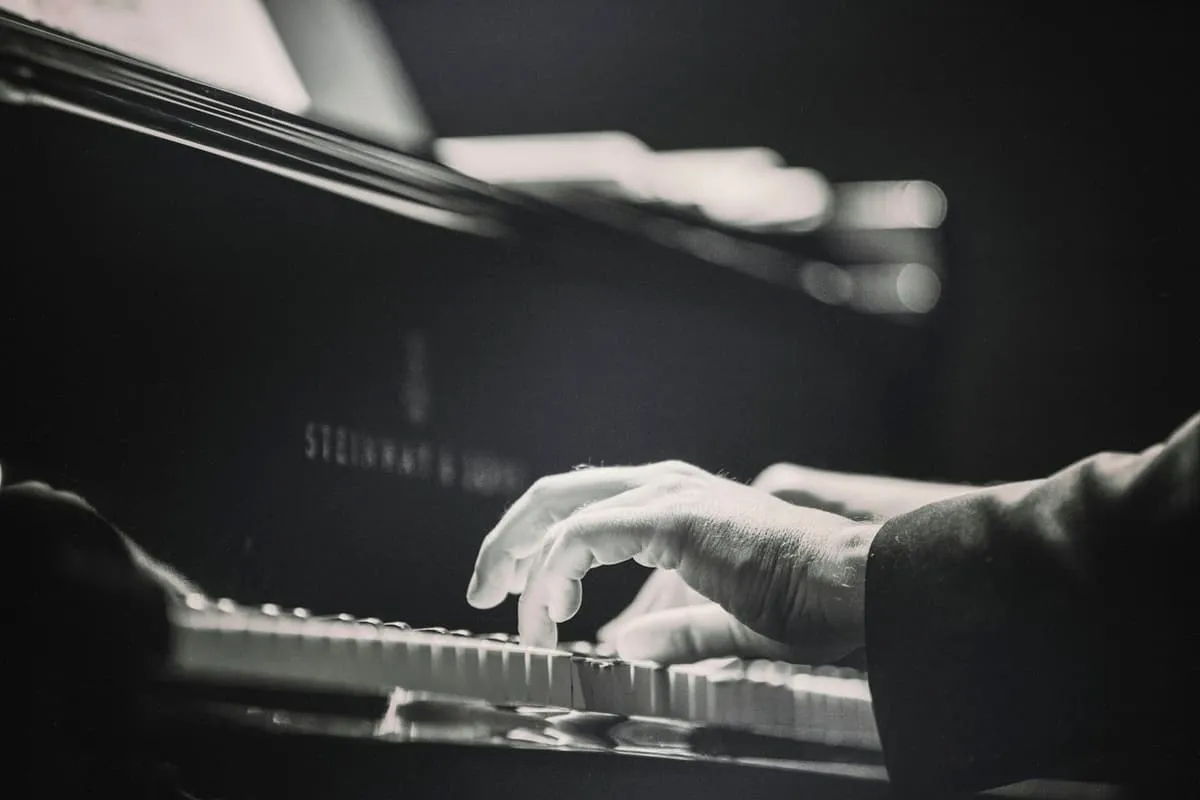 A man playing the piano