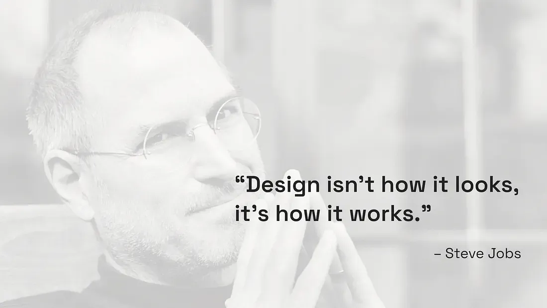 Steve Jobs quote about design
